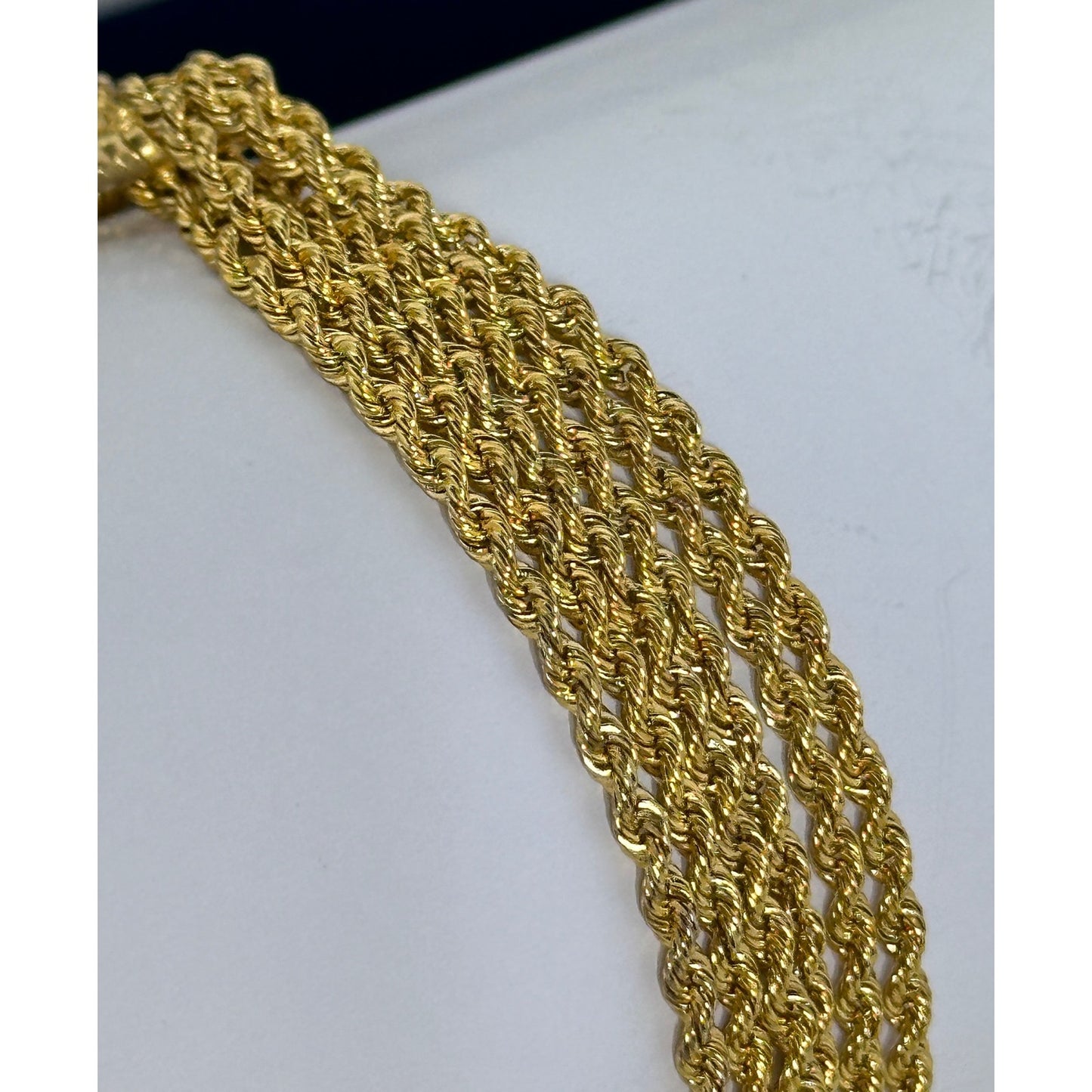 Danbury Mint Gold over Sterling 5 Strand Chain Circle Bracelet