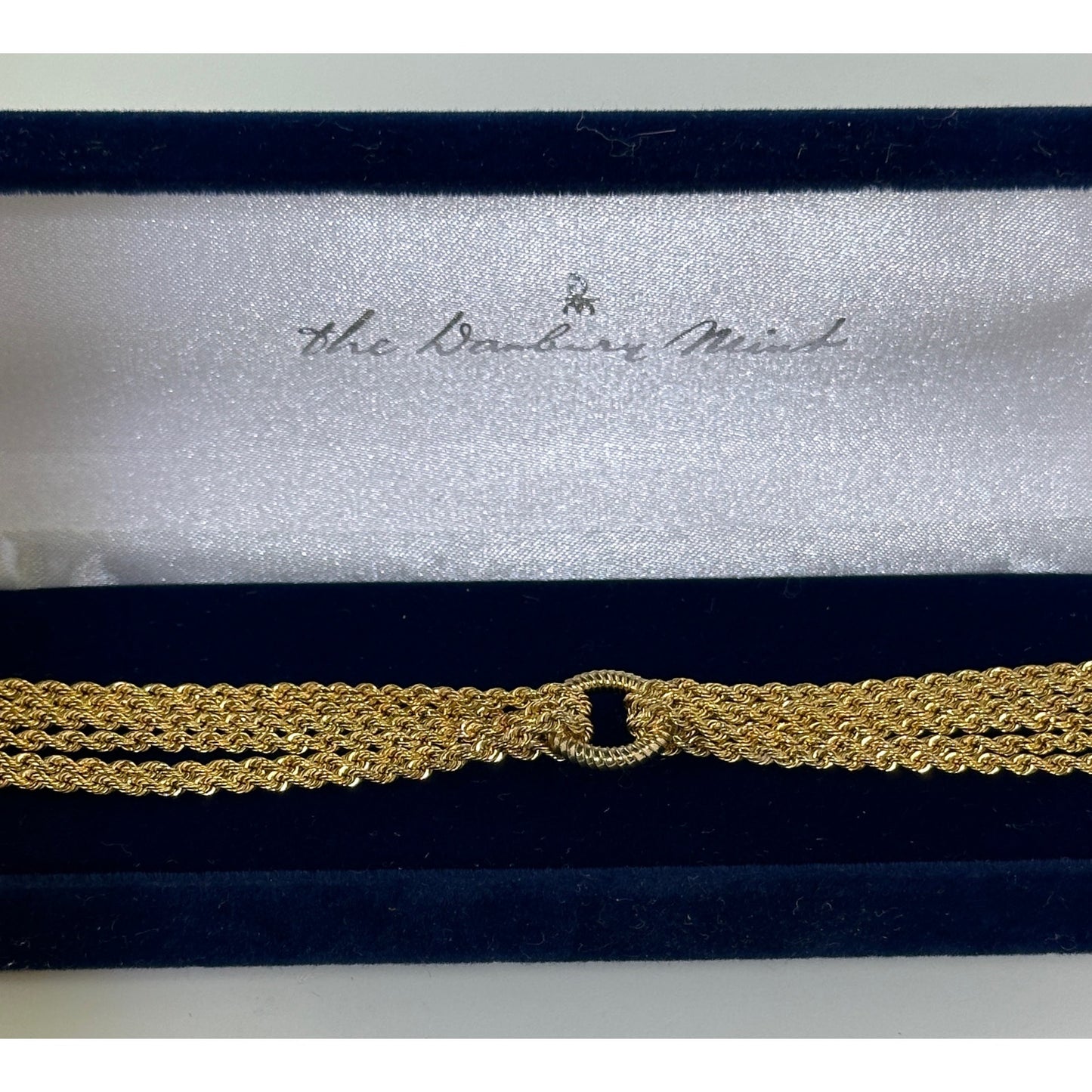 Danbury Mint Gold over Sterling 5 Strand Chain Circle Bracelet