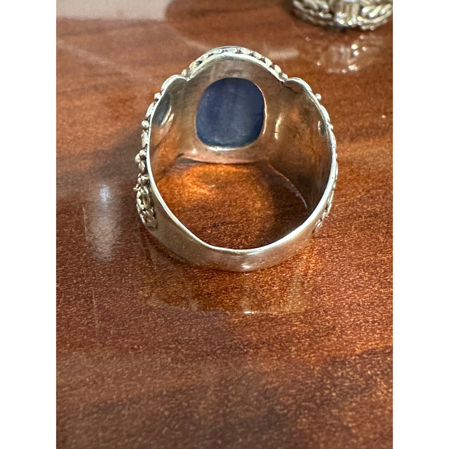 Lovely Sterling Silver Blue Kyanite Ring Size 8.5
