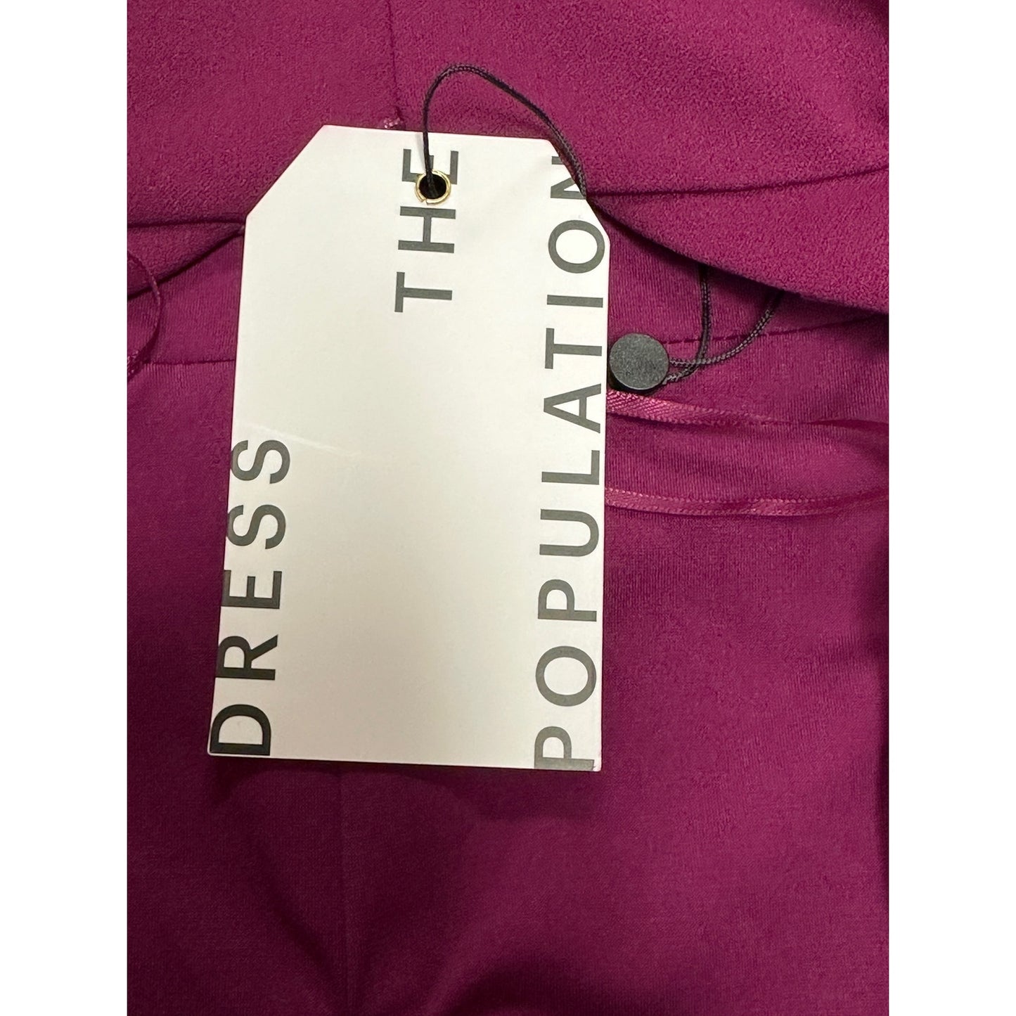 Dress the Population Women's Ryan Bodycon Mini Dress Sz L ~ Dark Magenta