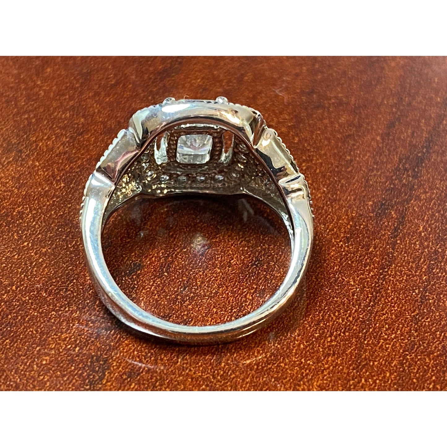 PDJ Sparkling CZ Art Deco Style Ring Size 7