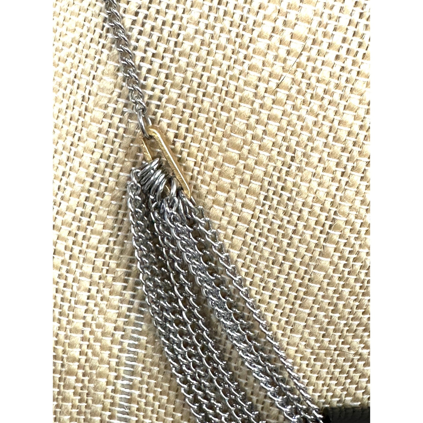 Anne Marie Chagnon Modernist Mod Multi Chain Slide Pendant Necklace