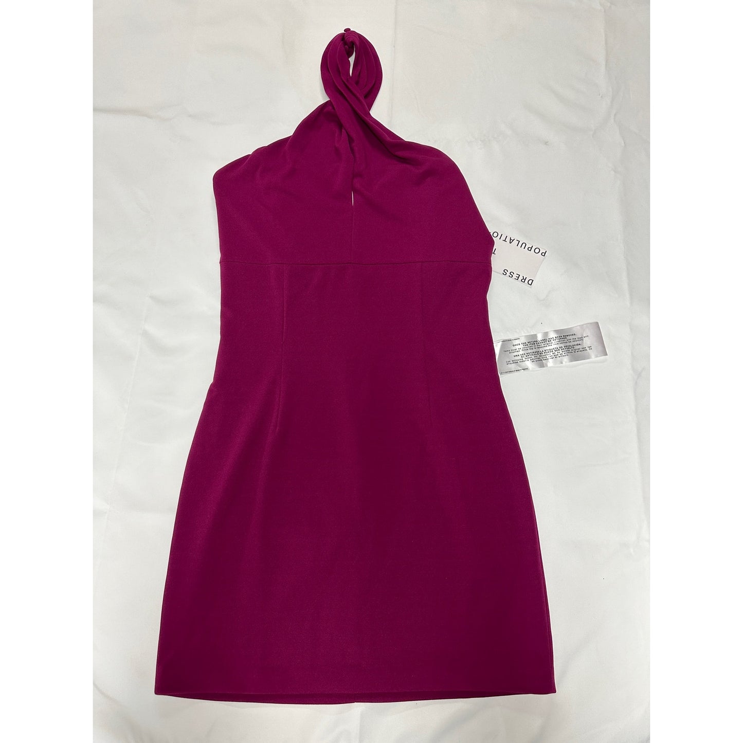 Dress the Population Women's Ryan Bodycon Mini Dress Sz L ~ Dark Magenta
