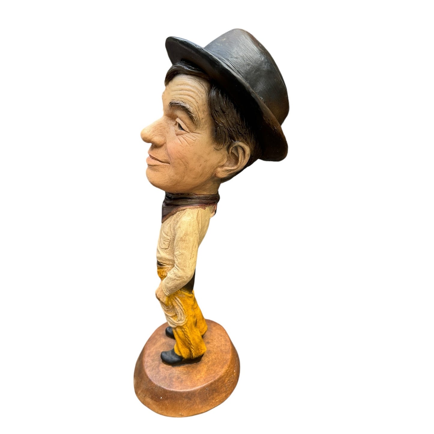Vintage Esco Will Rogers Chalkware Statue Figure NICE!!!