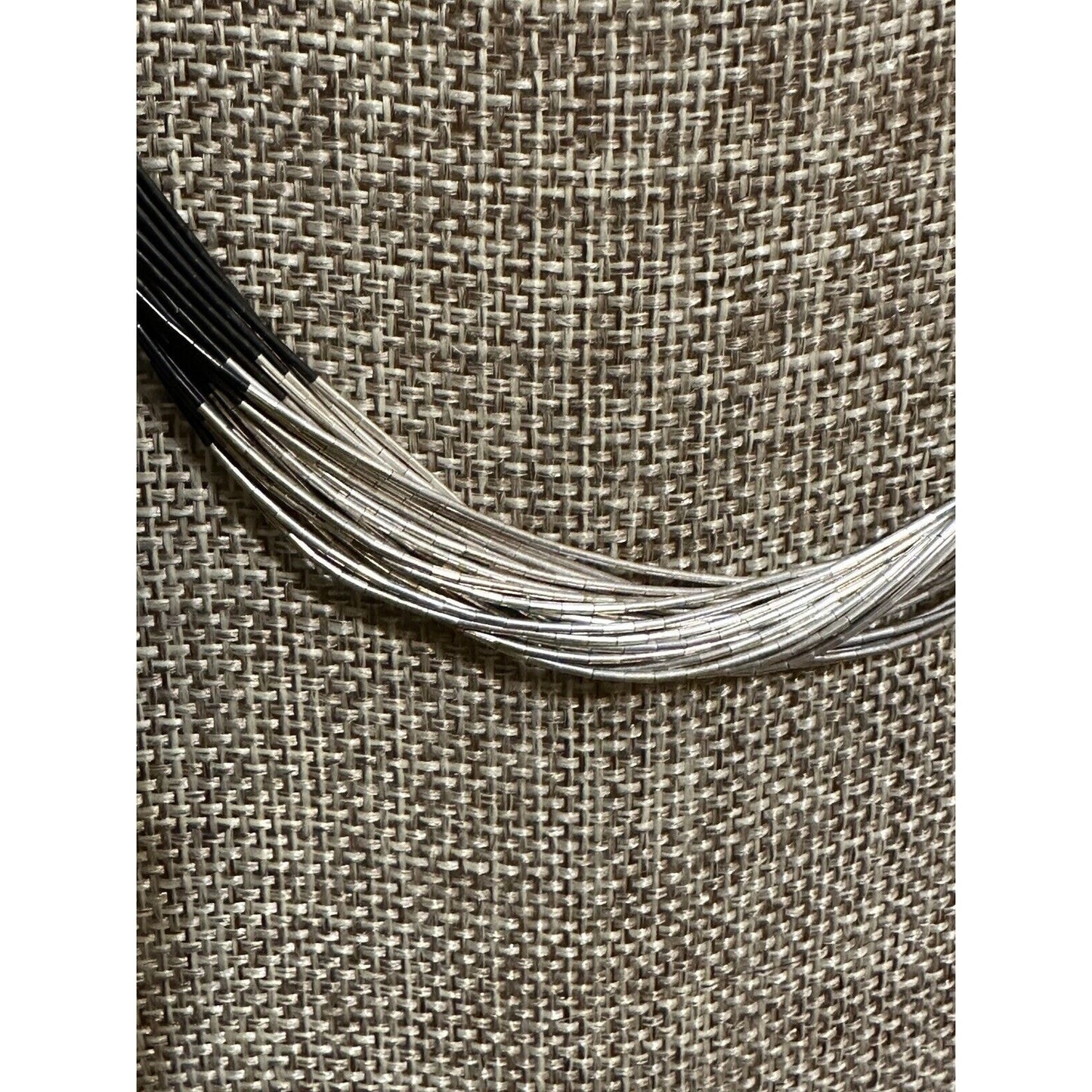 Rising Sun Hallmark 30 Strand Liquid Silver 24” Necklace 925