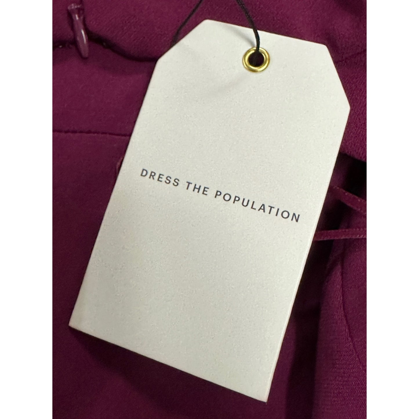 Dress the Population Women's Ryan Bodycon Mini Dress Sz L ~ Dark Magenta