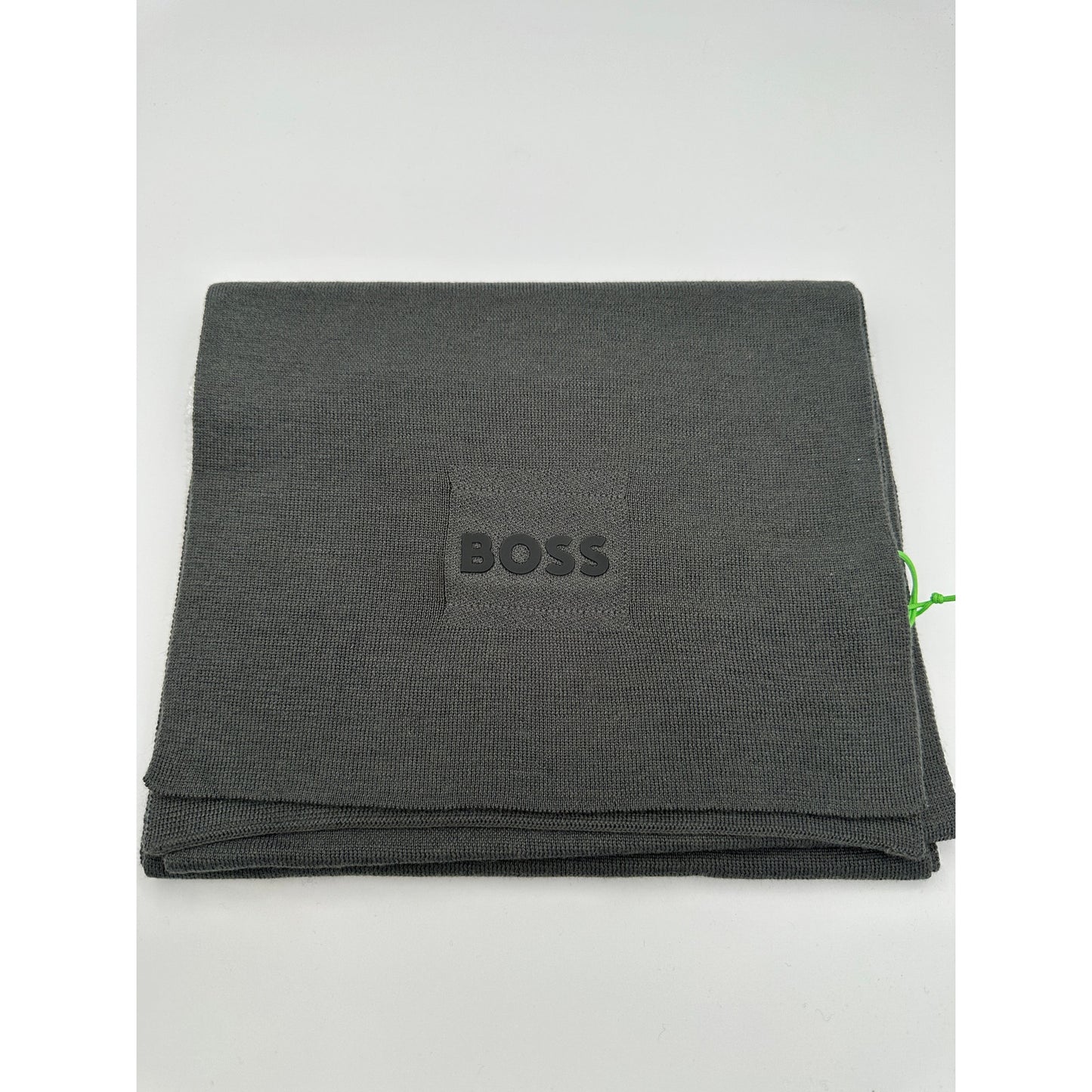 Hugo Boss Aride X Scarf Gray Black Logo NWT 50499399