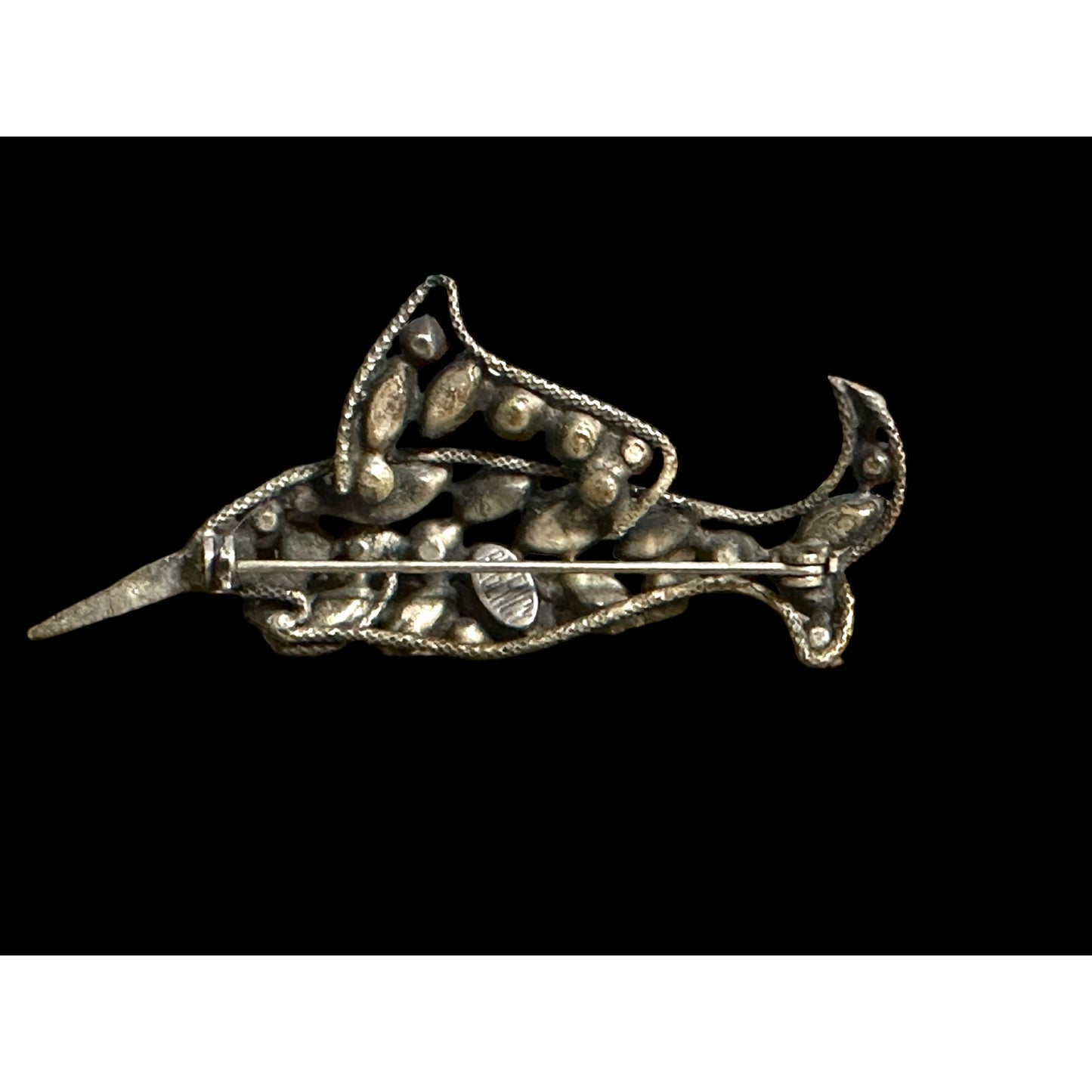 Rare Vintage Regency Blue Swordfish Pin Brooch Signed