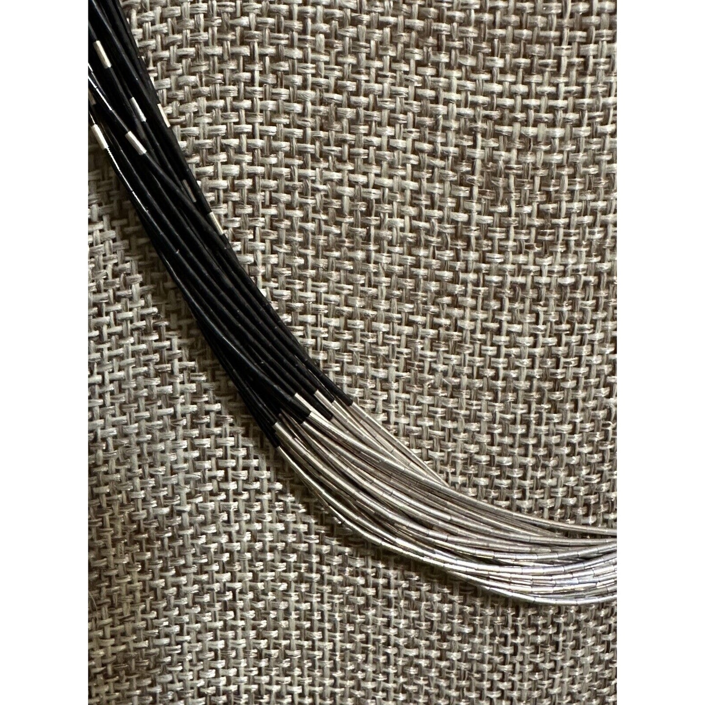 Rising Sun Hallmark 30 Strand Liquid Silver 24” Necklace 925