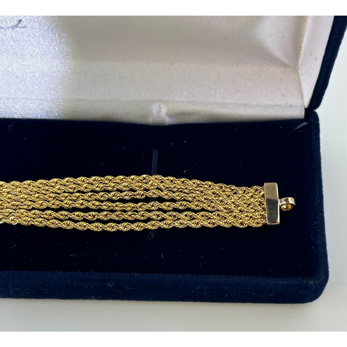 Danbury Mint Gold over Sterling 5 Strand Chain Circle Bracelet