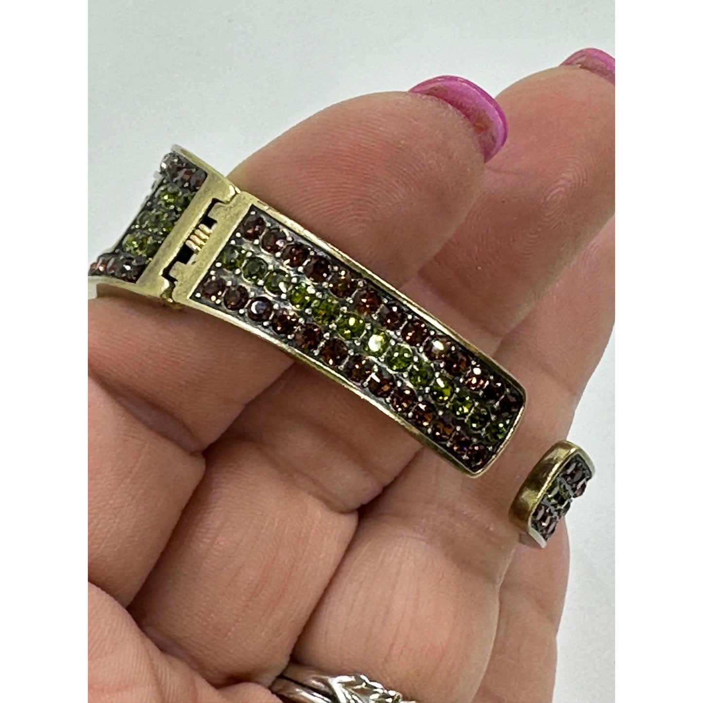 Heidi Daus Goldtone Rhinestone TURTLE Watch Bracelet