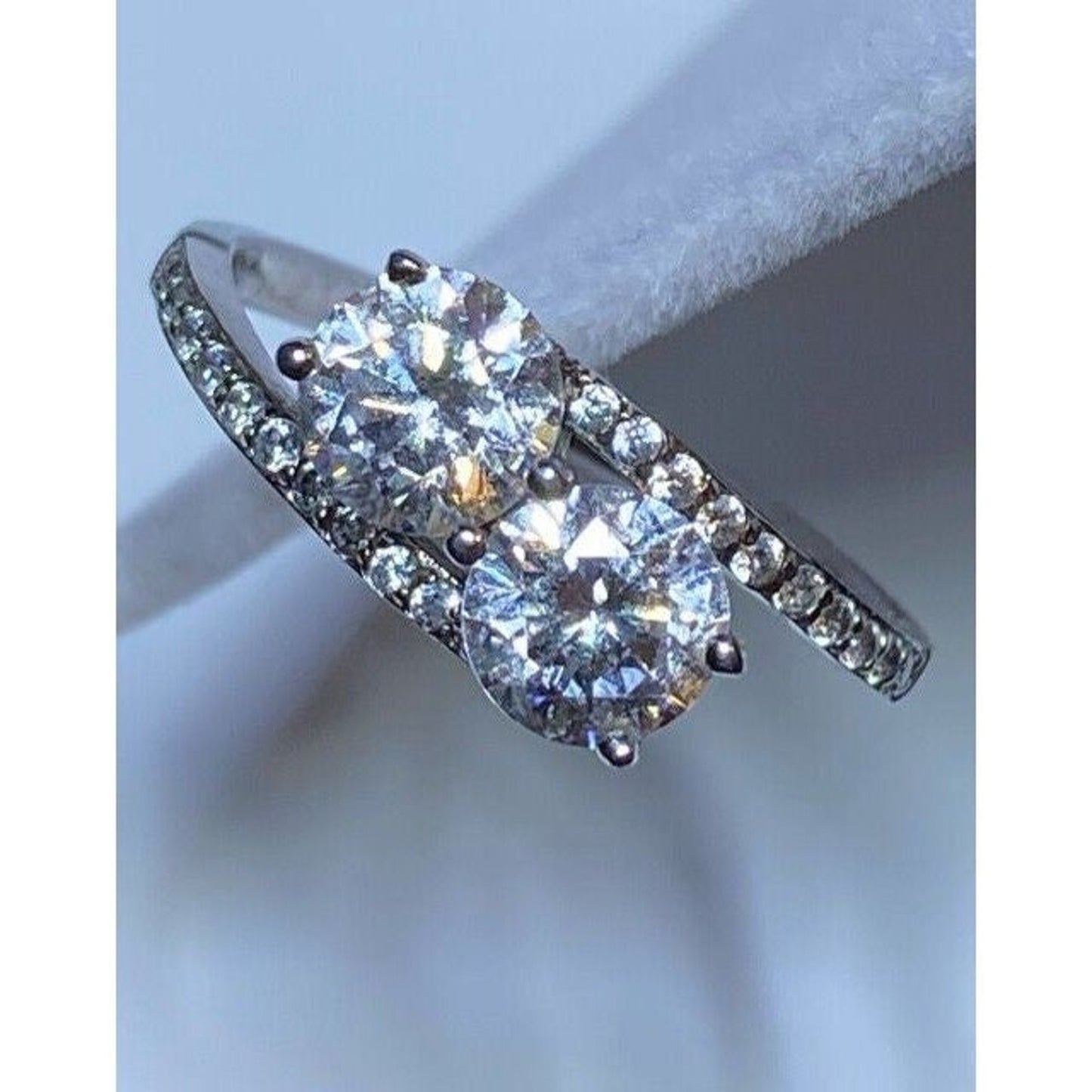 Stauer Sterling Silver Cubic Zirconia Diamondaura Infinity Ring Sz 8