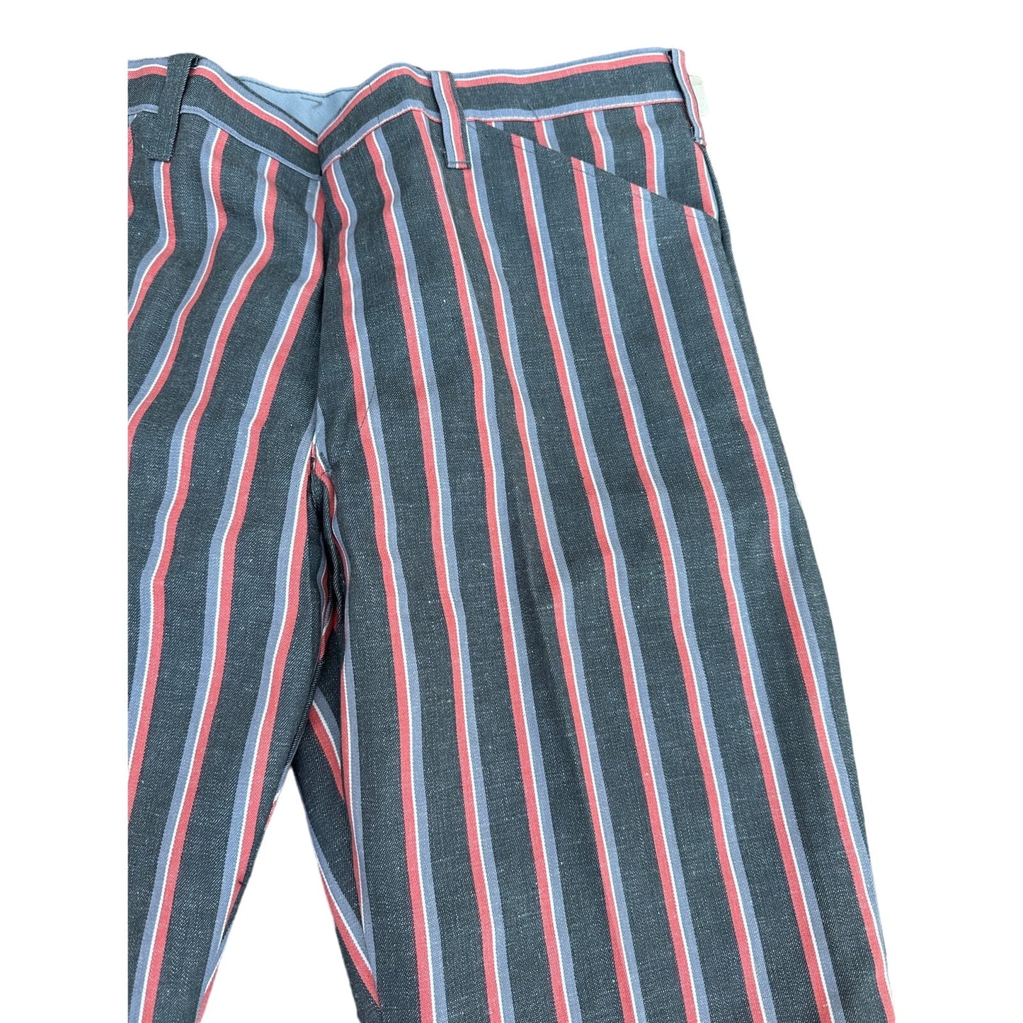 American Vintage Towncraft Funky Salt & Pepper Striped Mens Pants / Jeans NWT 38