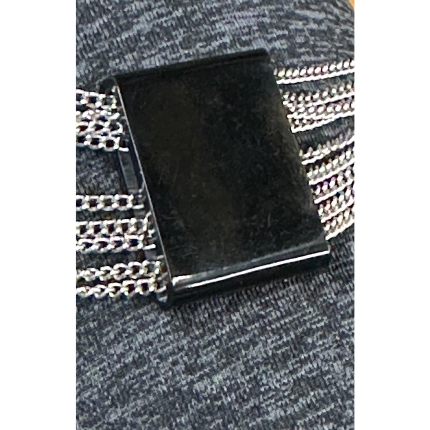 Anne Marie Chagnon Modernist Mod Multi Chain Slide Pendant Necklace