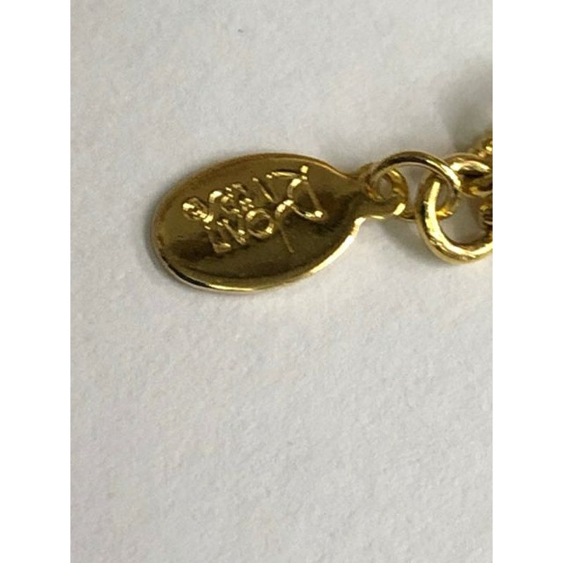 Joan Rivers Goldtone Rhinestone locket Necklace w/ Bee inside