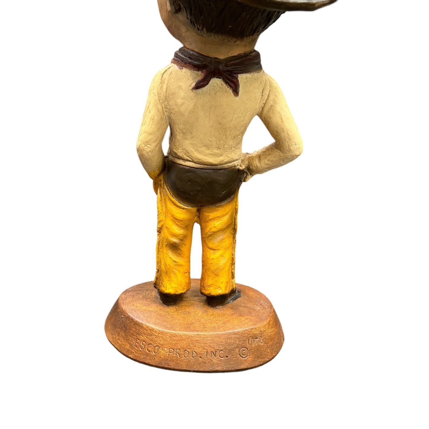 Vintage Esco Will Rogers Chalkware Statue Figure NICE!!!