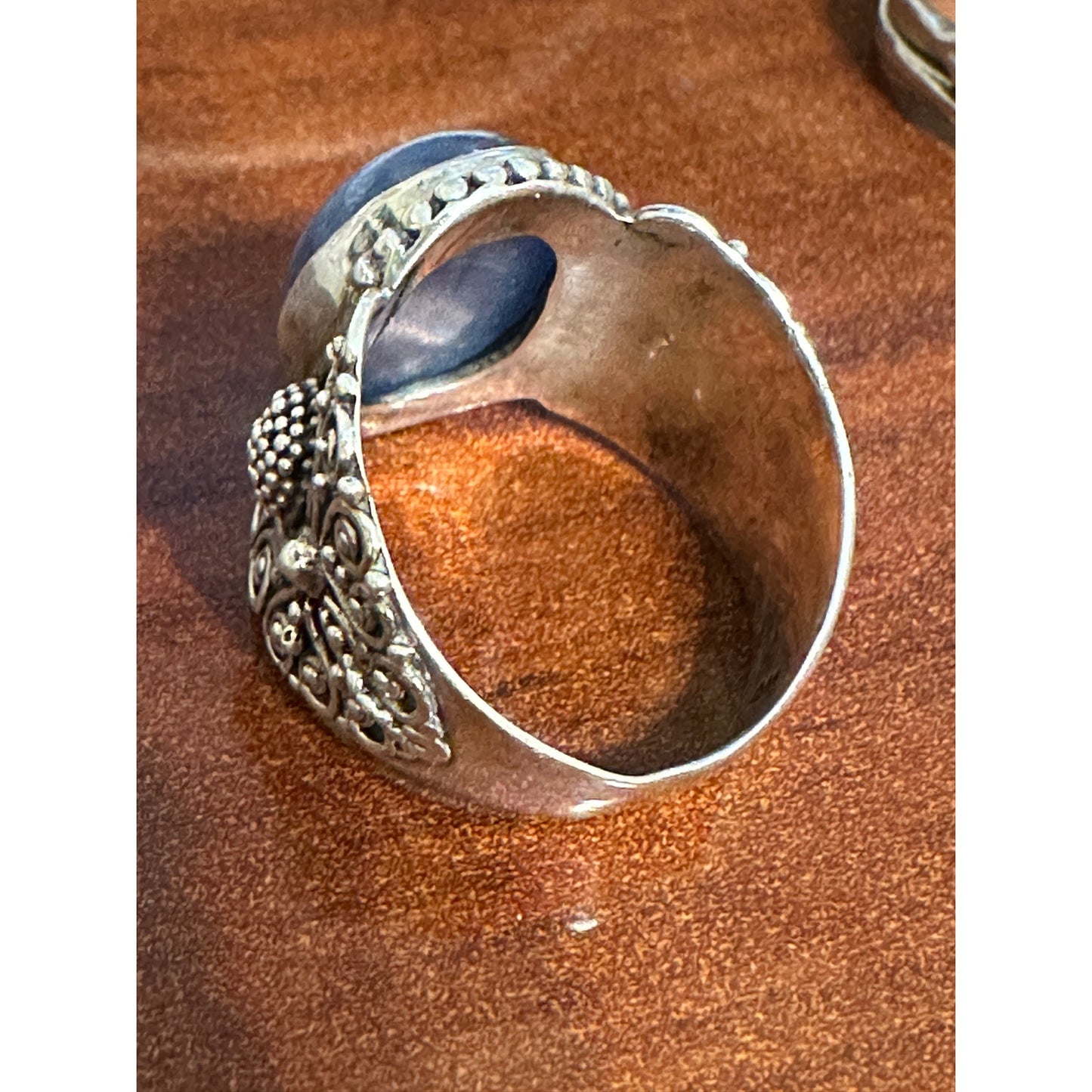 Lovely Sterling Silver Blue Kyanite Ring Size 8.5