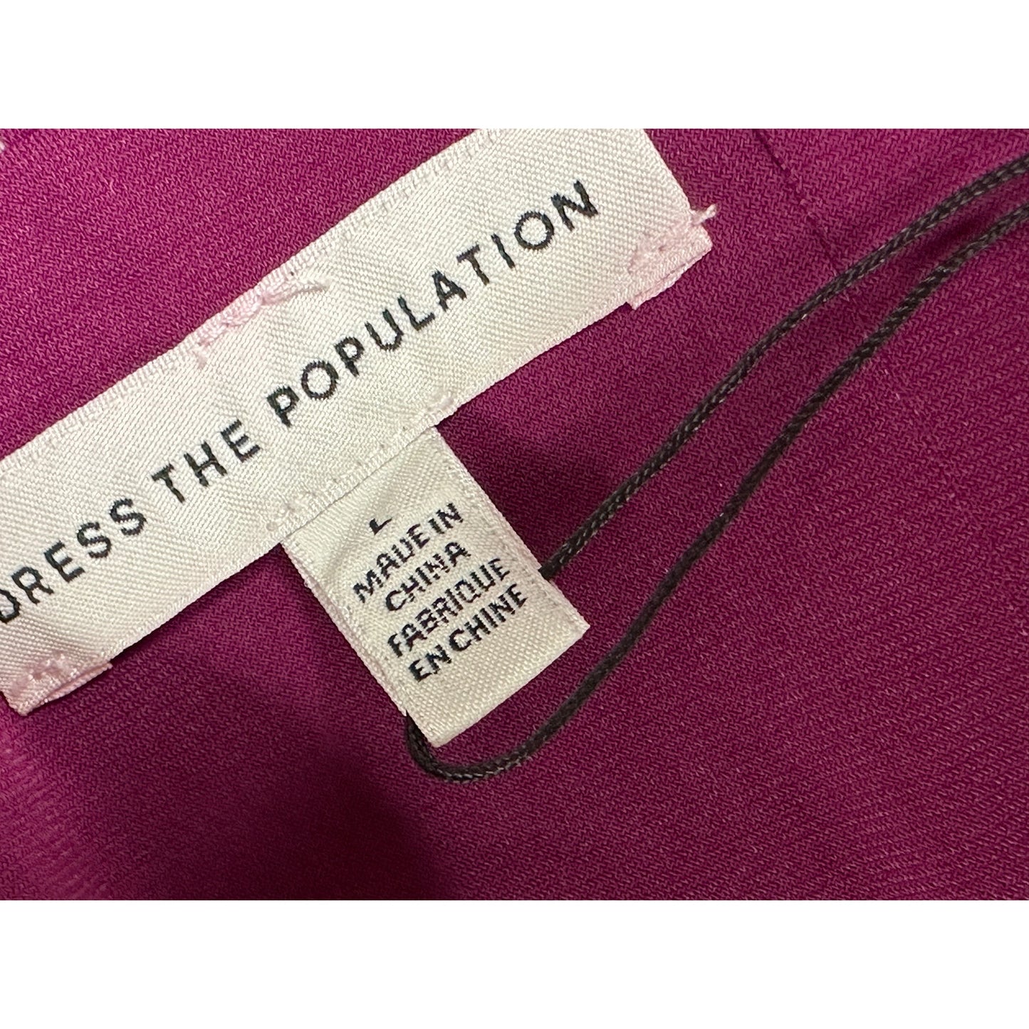 Dress the Population Women's Ryan Bodycon Mini Dress Sz L ~ Dark Magenta