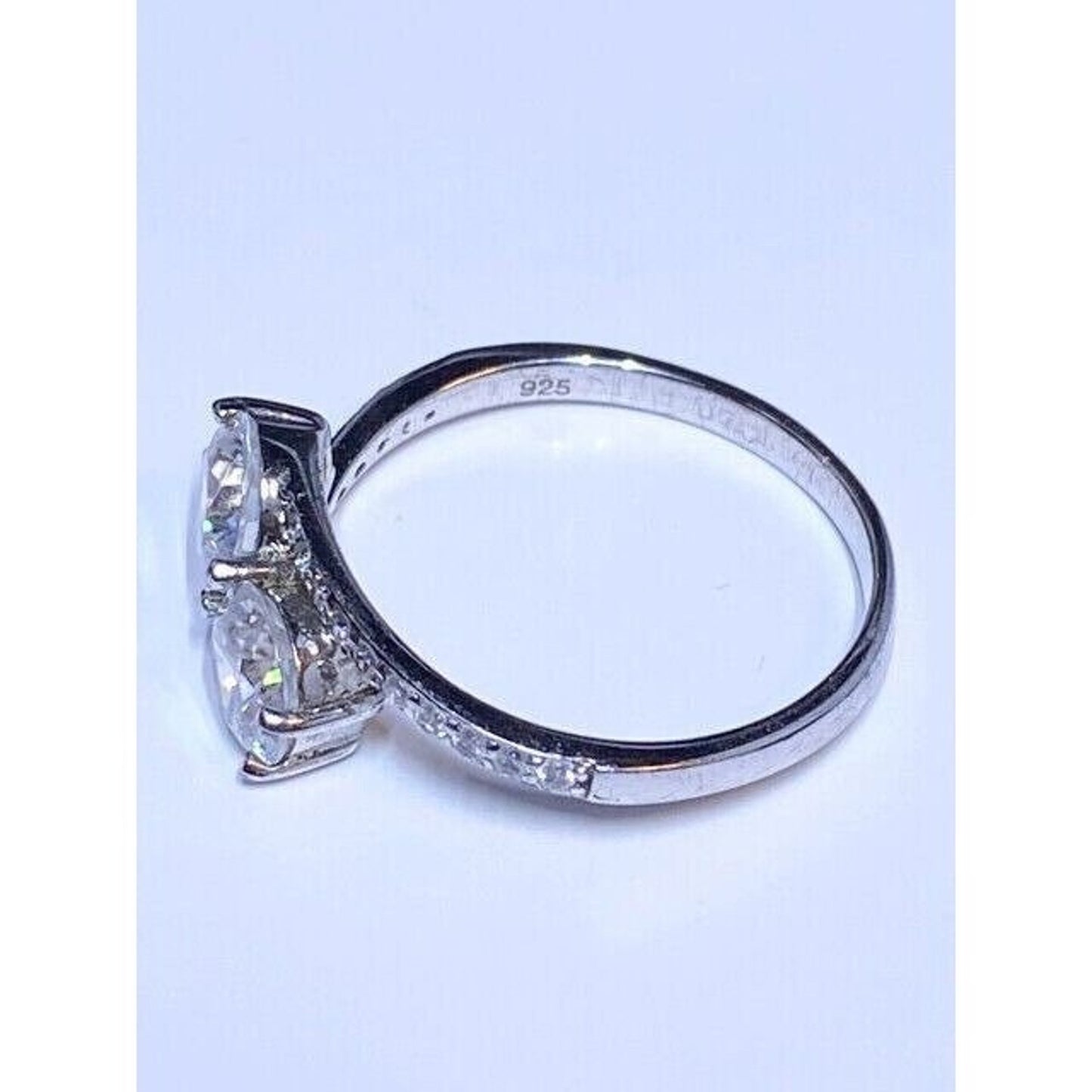 Stauer Sterling Silver Cubic Zirconia Diamondaura Infinity Ring Sz 8