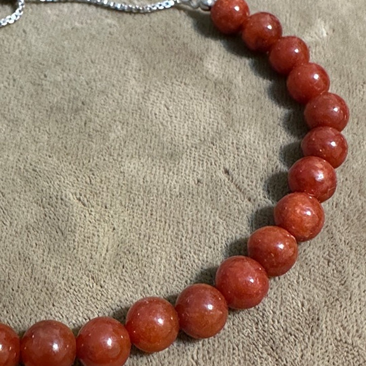 CARNELIAN Sterling Silver Slider Bracelet