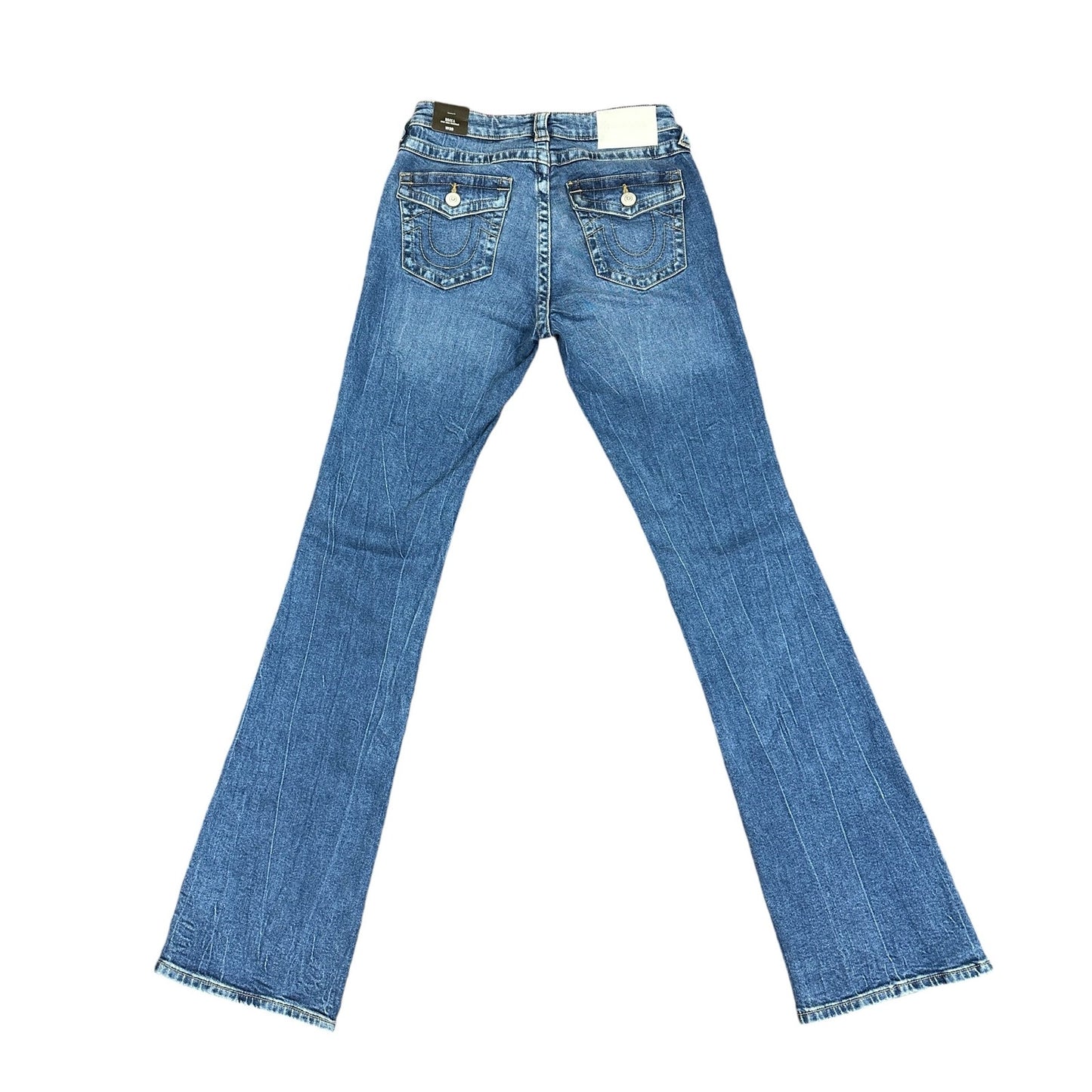 True Religion Becca Mid Rise Boot Cut Flap Pocket Denim Jeans W29 Stretch NWT