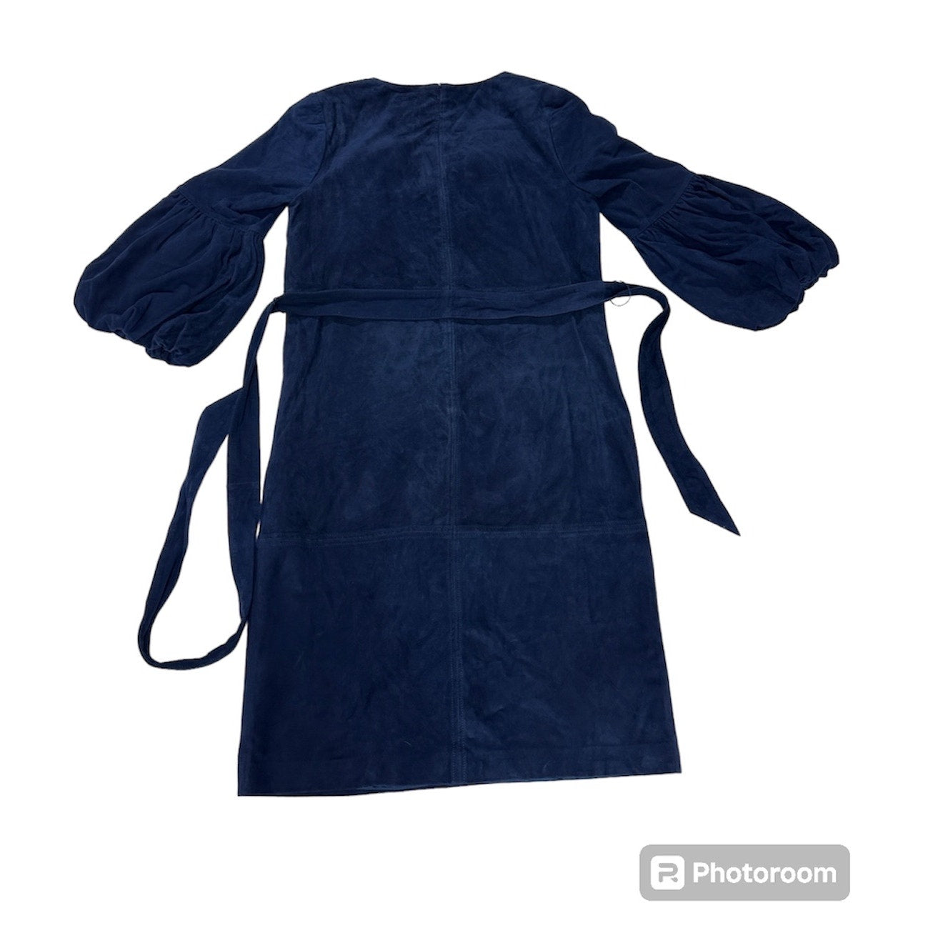 $748 Trina Turk Pryia Navy Blue Suede  Dress Size 4 NWT