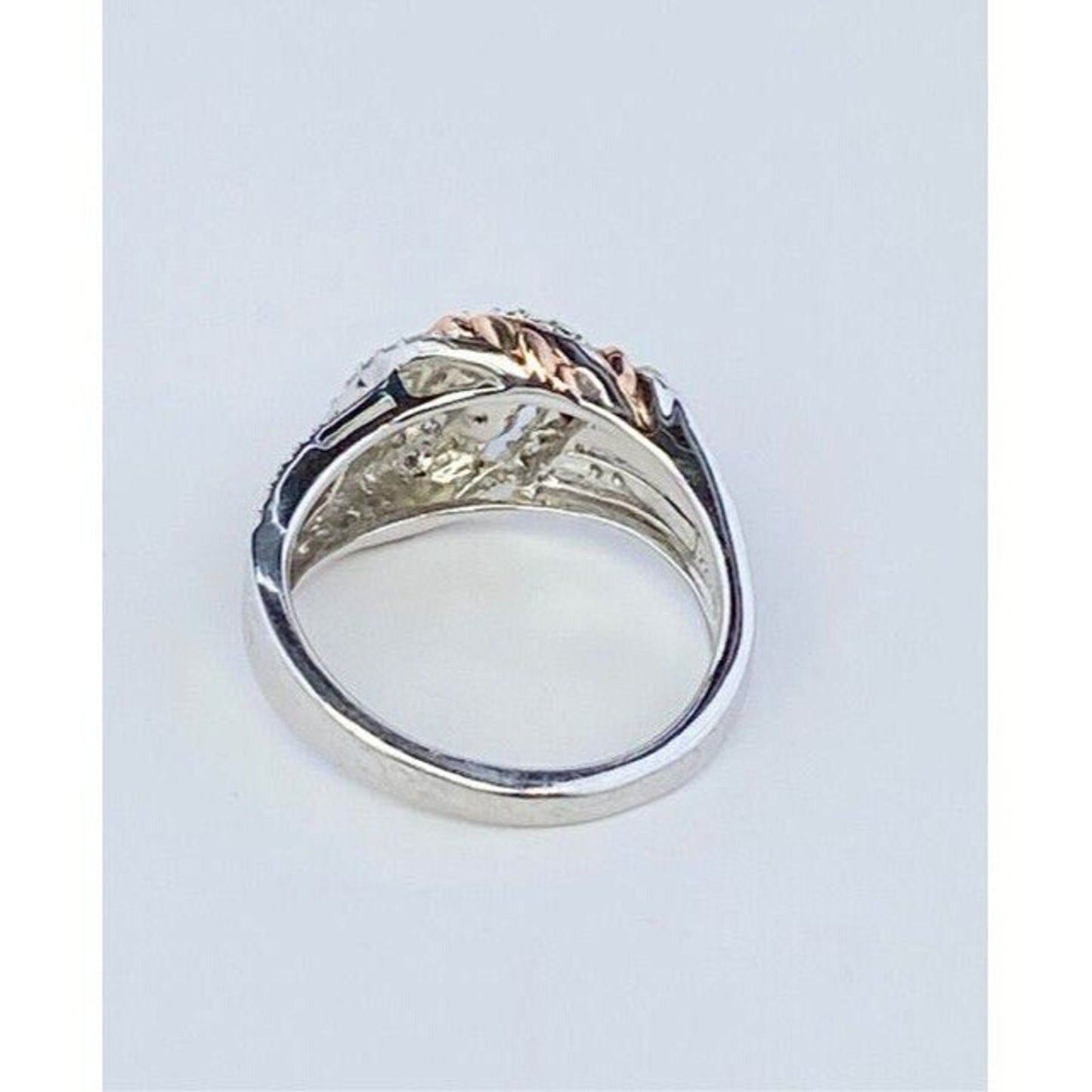 UD Sterling Silver Bronze Twist Diamond Ring Size 8