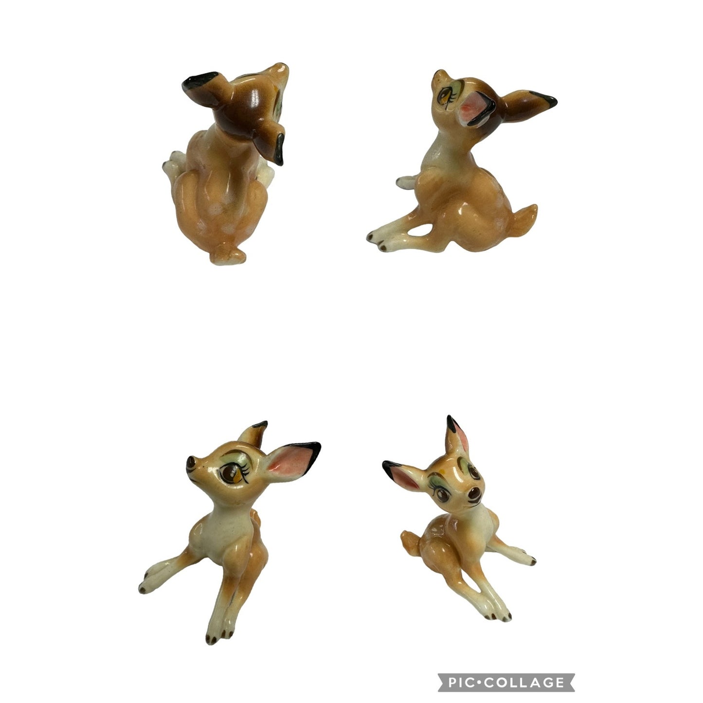 Vintage  Bambi Fawn Deer Bone China Miniature Figurines