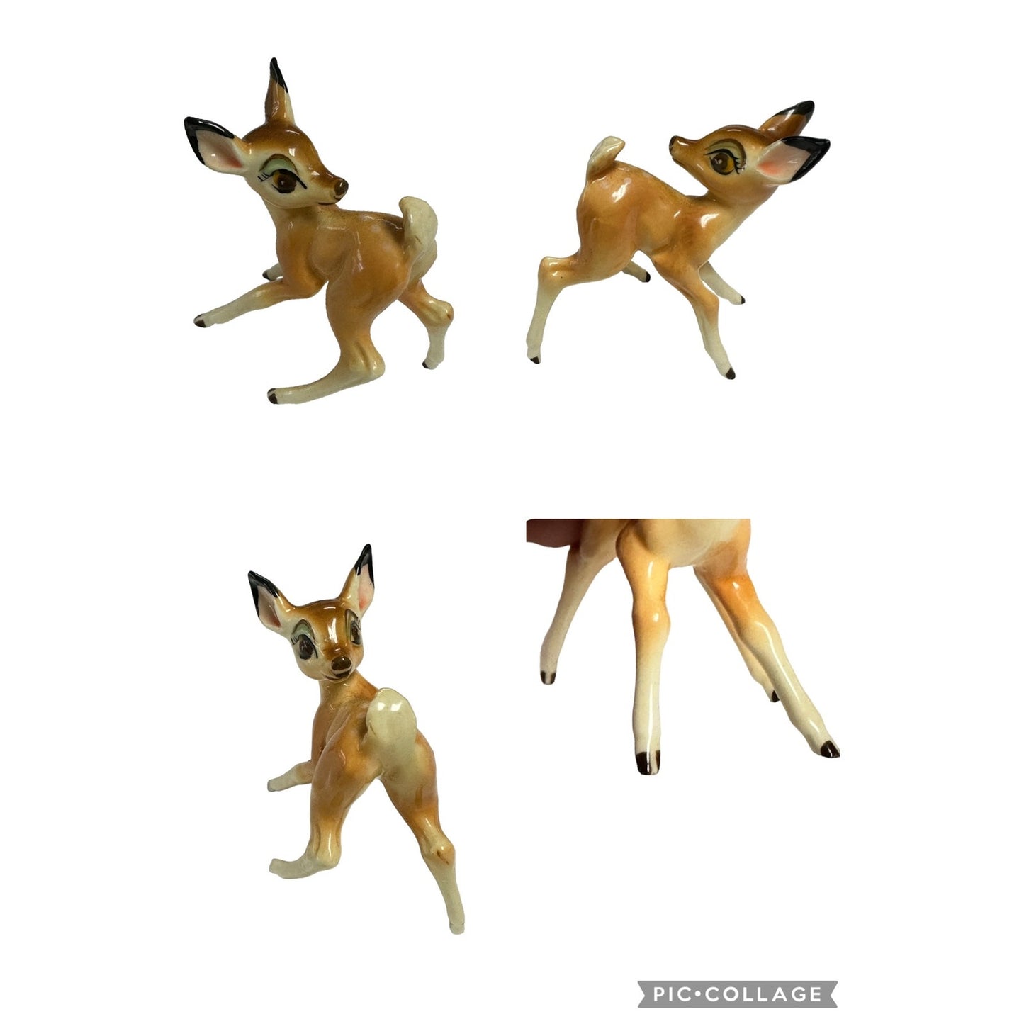Vintage  Bambi Fawn Deer Bone China Miniature Figurines