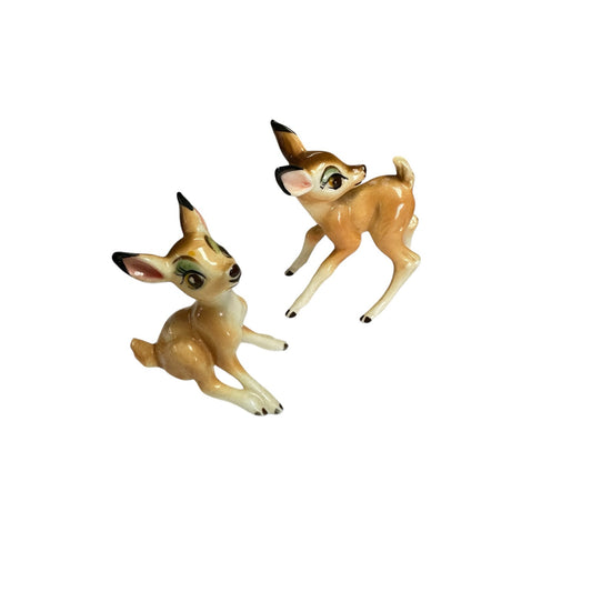 Vintage  Bambi Fawn Deer Bone China Miniature Figurines