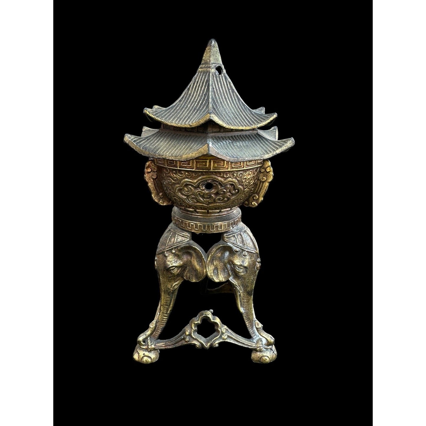 Vintage Asian Designed Elephant Incense Burner  Made in France by Lantines #1268