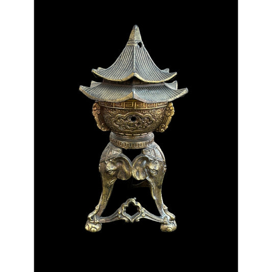 Vintage Asian Designed Elephant Incense Burner  Made in France by Lantines #1268