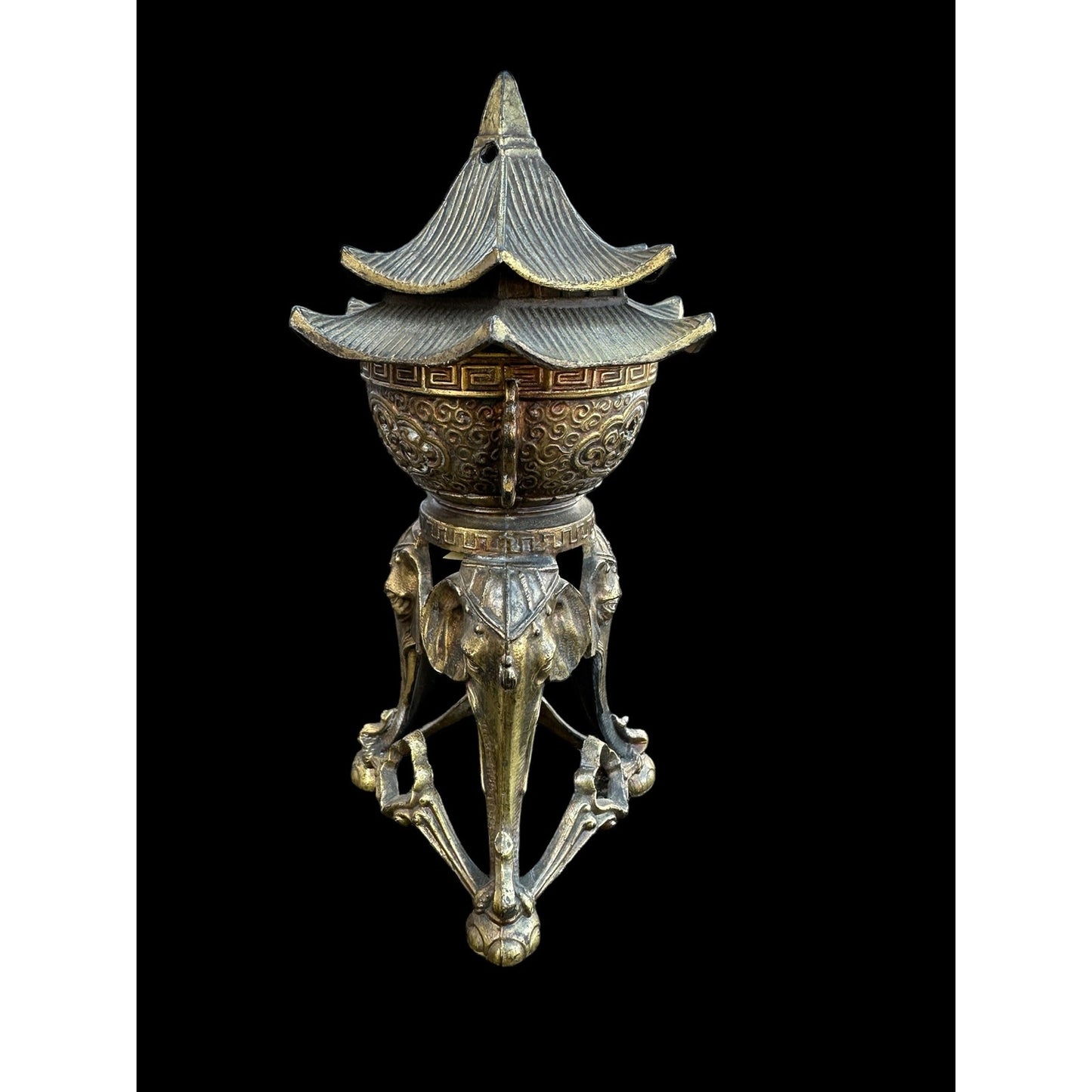 Vintage Asian Designed Elephant Incense Burner  Made in France by Lantines #1268