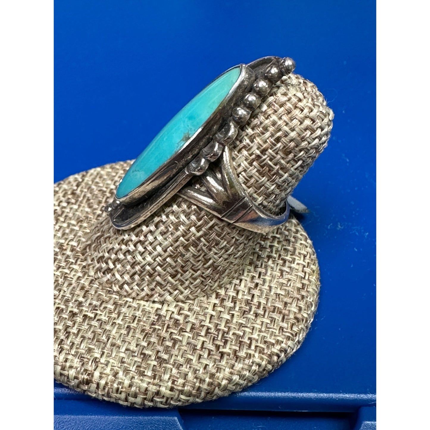 Sterling Silver Turquoise Native Southwest Ring Size 5 3/4