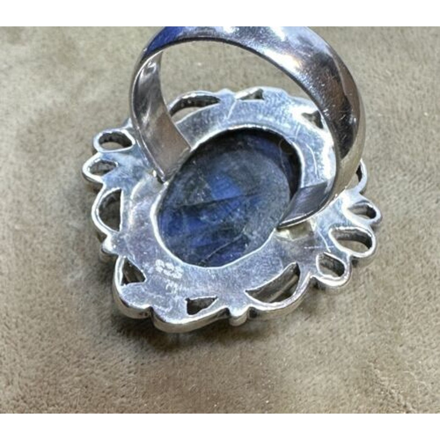 Sterling Silver Oval Labradorite Ring Size 8