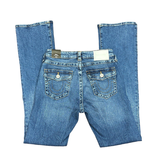 True Religion Becca Mid Rise Boot Cut Flap Pocket Denim Jeans W29 Stretch NWT