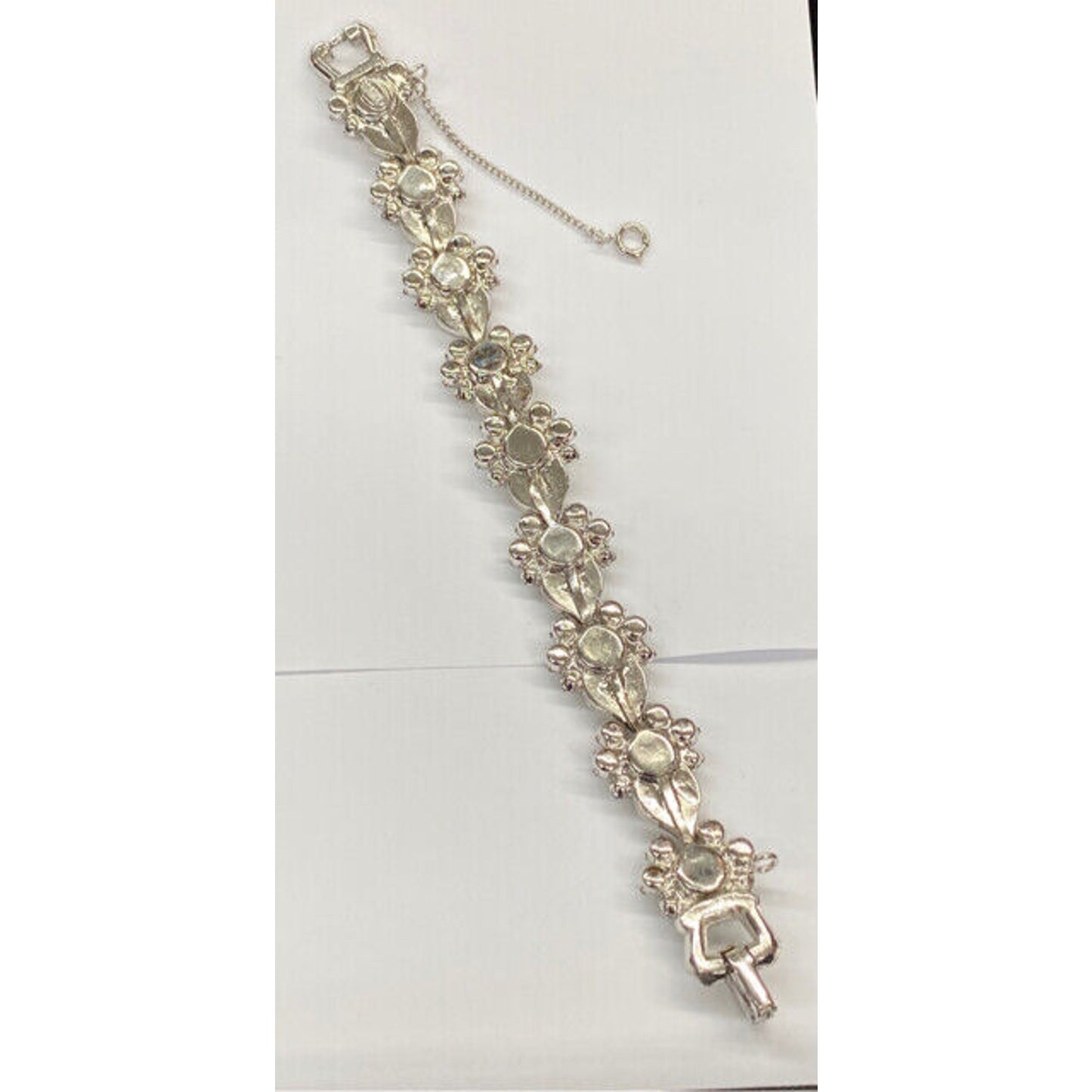 Stunning Art Deco WEISS Rhodium Rhinestone Bracelet