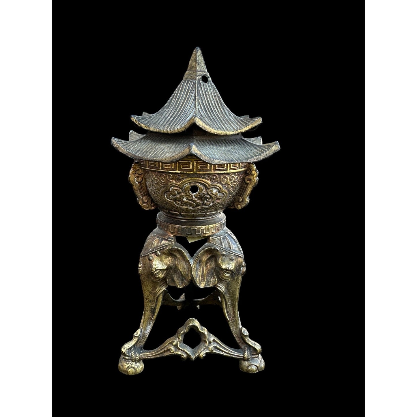 Vintage Asian Designed Elephant Incense Burner  Made in France by Lantines #1268