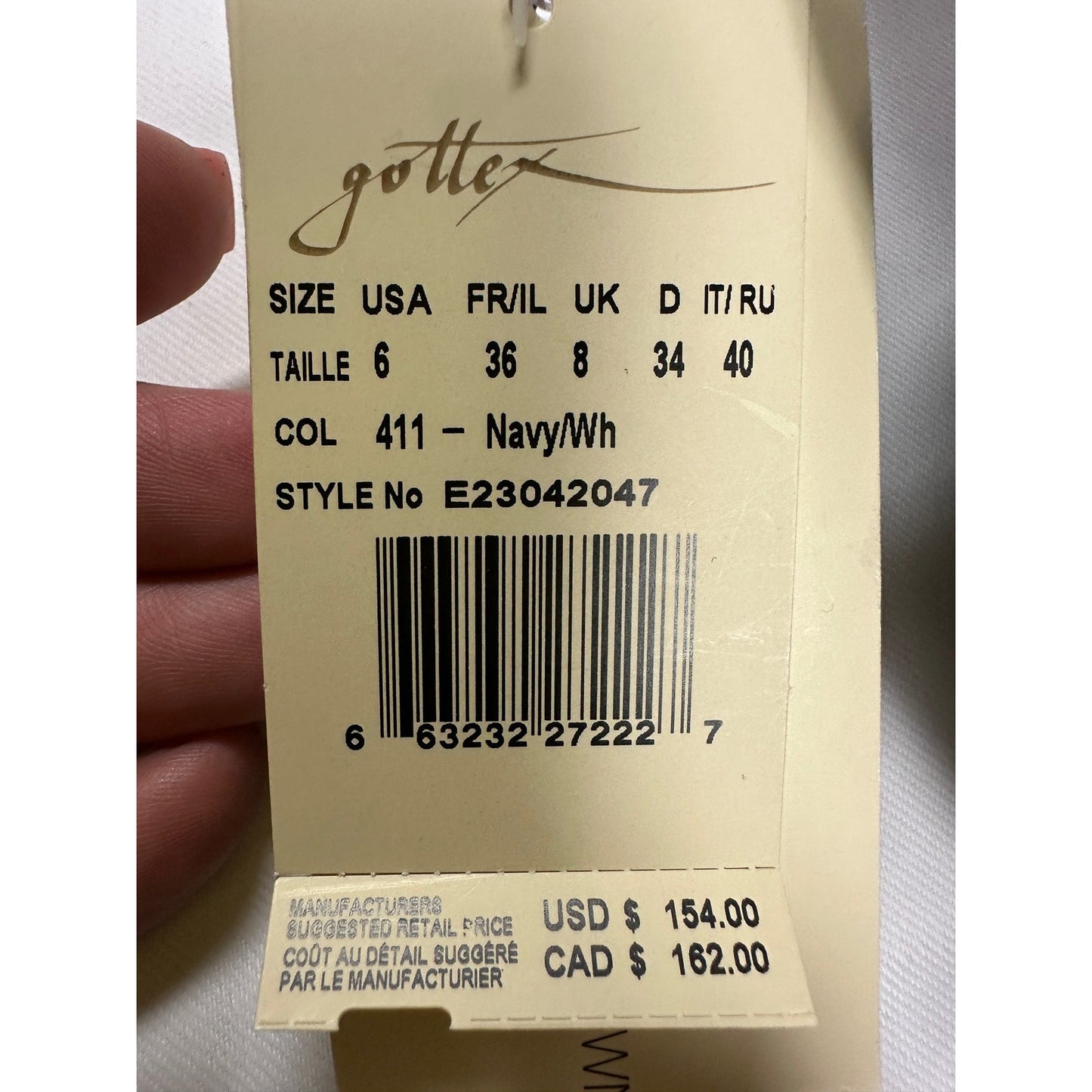 $157 Profile By Gottex Women's Blue Geometric Print Swimdress Swimsuit Size 6